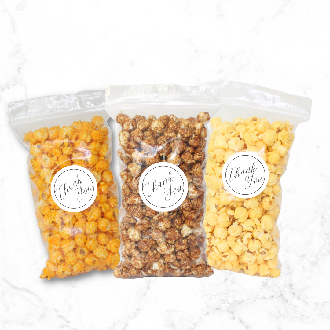 "Thank You" Circle Snack Pack Popcorn - www.unclemyronspopcorn.com