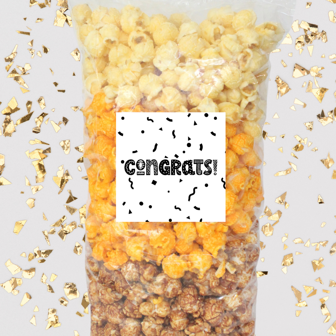 Congrats "Confetti" Large Bag Celebration Popcorn - www.unclemyronspopcorn.com