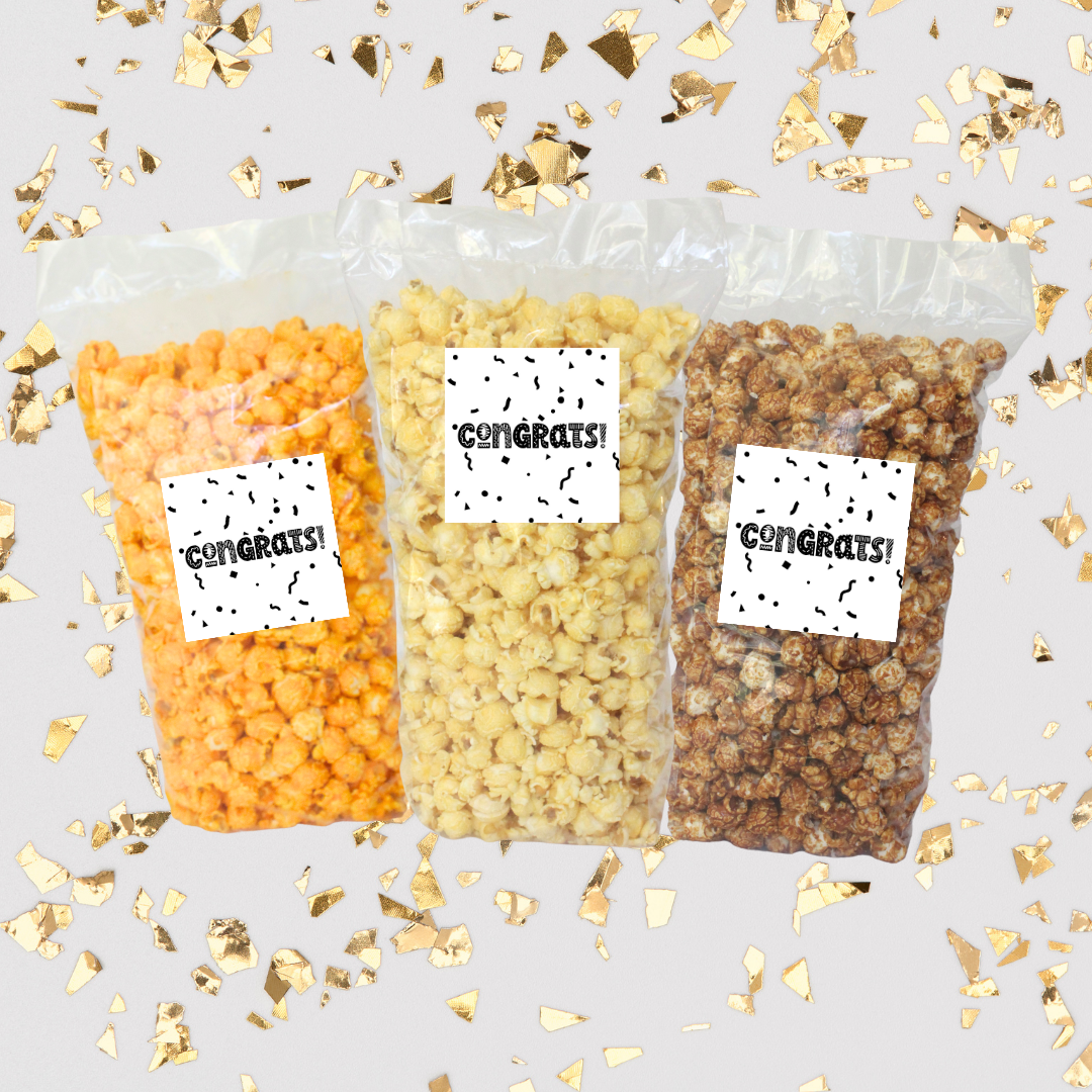 Congrats "Confetti" Large Bag Celebration Popcorn - www.unclemyronspopcorn.com