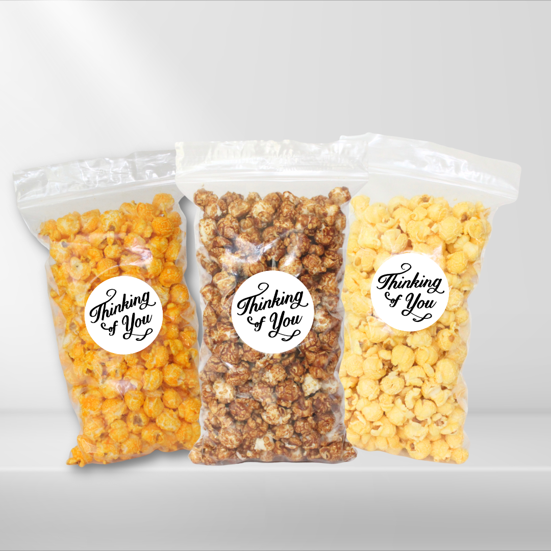 "Thinking of You" Snack Pack Encouragement Popcorn - www.unclemyronspopcorn.com