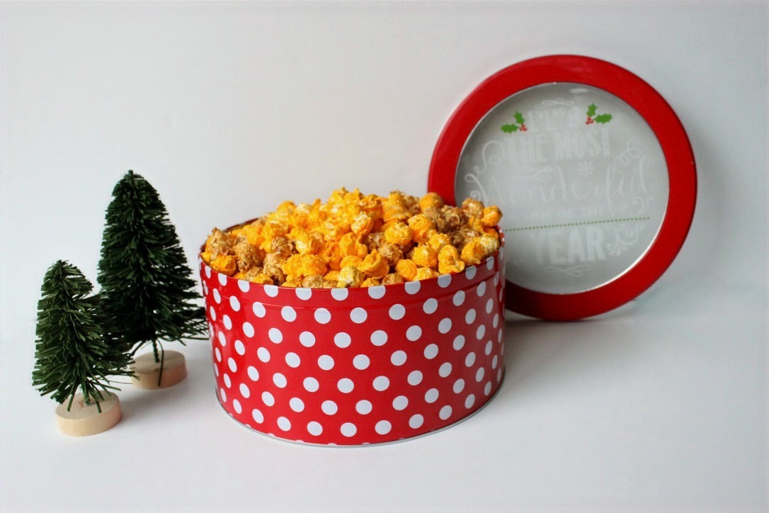 Most Wonderful Time Holiday Popcorn Tin (1 Gal.)