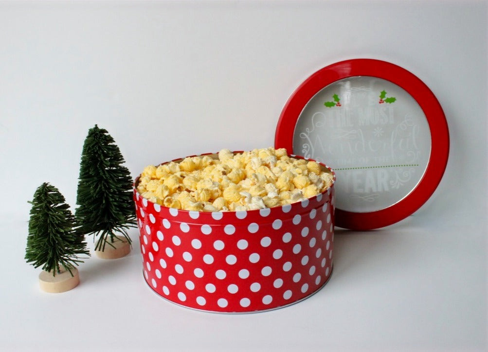 Most Wonderful Time Holiday Popcorn Tin (1 Gal.)