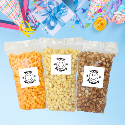 Happy Birthday "Smiley" Large Bag Celebration Popcorn