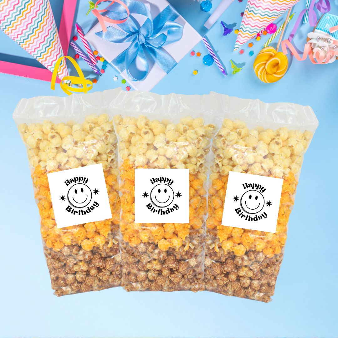 Happy Birthday "Smiley" Large Bag Celebration Popcorn
