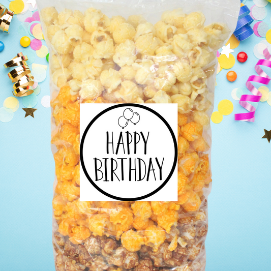 Happy Birthday "Balloons" Large Bag Celebration Popcorn
