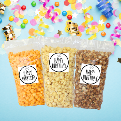 Happy Birthday "Balloons" Large Bag Celebration Popcorn