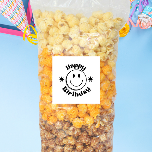 Happy Birthday "Smiley" Large Bag Celebration Popcorn