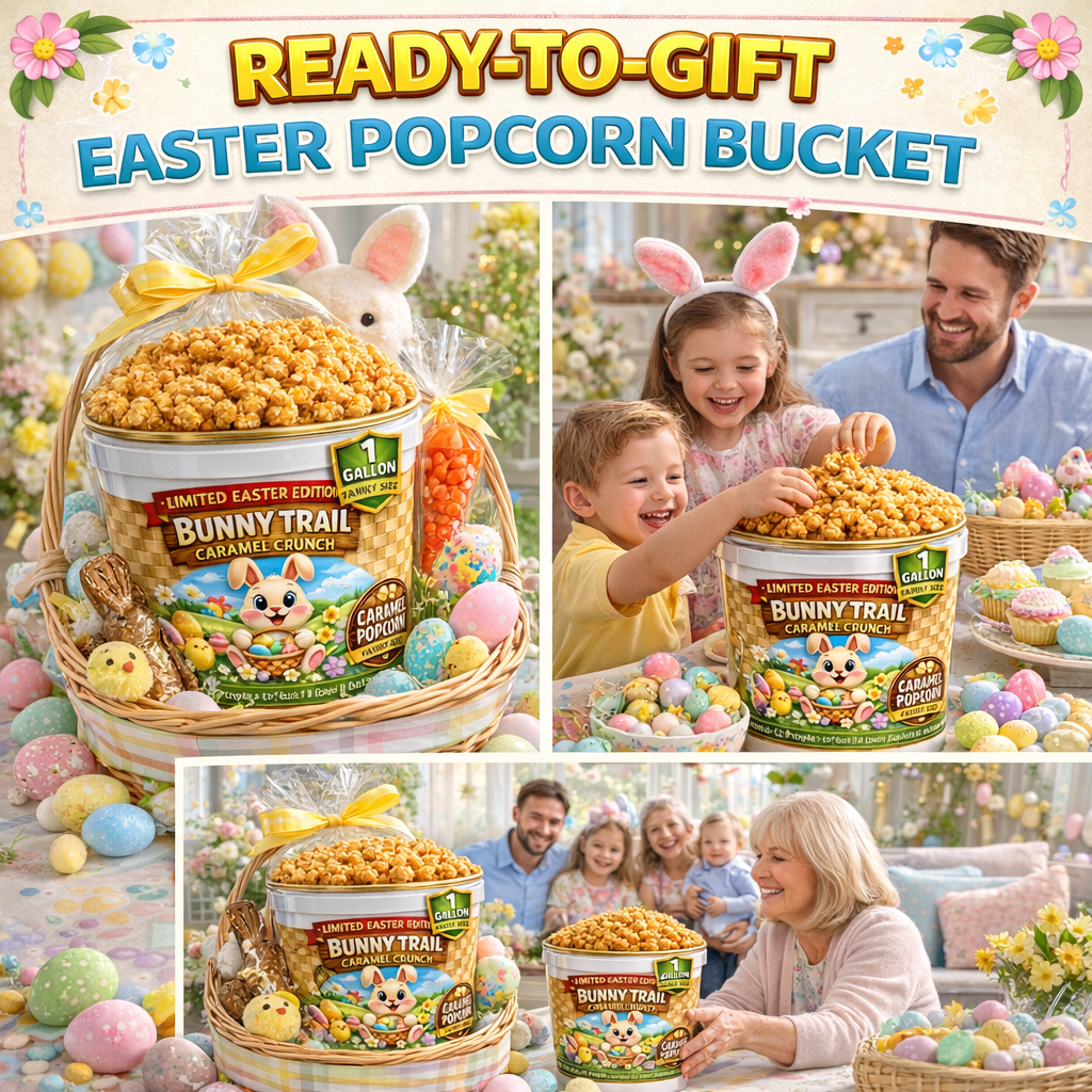 Bunny Trail Caramel Crunch 1 Gallon Easter Popcorn Tubs – www Bunny Trail Caramel Crunch 1 Gallon Easter Popcorn Tubs – www