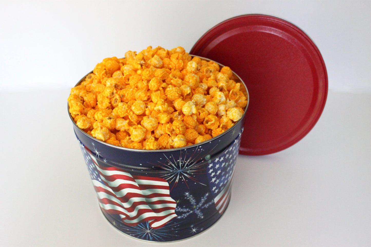 July 4th 2 Gallon Popcorn Tin - www.unclemyronspopcorn.com